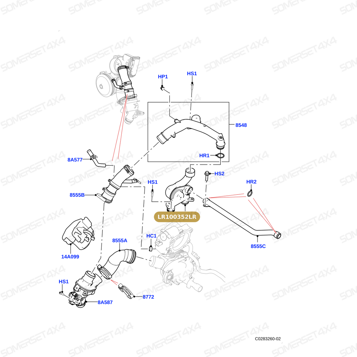 LR100352LR GENUINE LAND ROVER - VALVE - COOLANT FLOW CONTROL