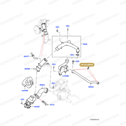 LR101805G LAND ROVER - O RING From PR2 ALLMAKES OE