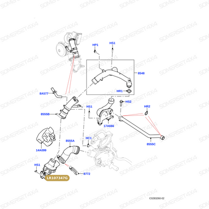 LR107347G LAND ROVER - THERMOSTAT AND HOUSING From WHALER
