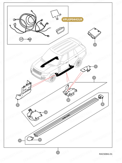 VPLGP0442LR GENUINE LAND ROVER - Harness - Side Step