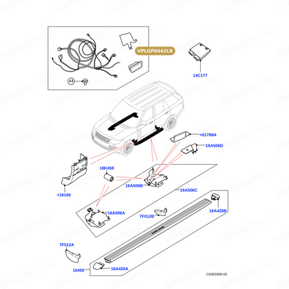 VPLGP0442LR GENUINE LAND ROVER - Harness - Side Step