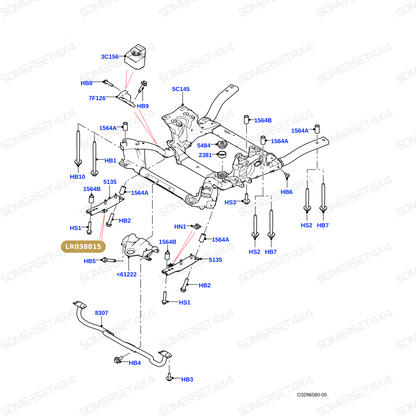 LR038815 LAND ROVER - NUT AND RETAINER From ALLMAKES