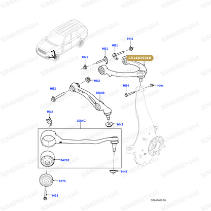 LR148192G LAND ROVER - ARM - FRONT SUSPENSION From PR2 ALLMAKES OE