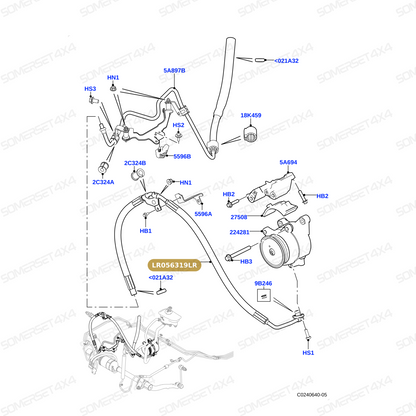 LR056319LR GENUINE LAND ROVER - TUBE - ACTIVE ROLL BAR SYSTEM
