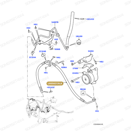 LR056319LR GENUINE LAND ROVER - TUBE - ACTIVE ROLL BAR SYSTEM