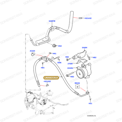 LR056319LR GENUINE LAND ROVER - TUBE - ACTIVE ROLL BAR SYSTEM