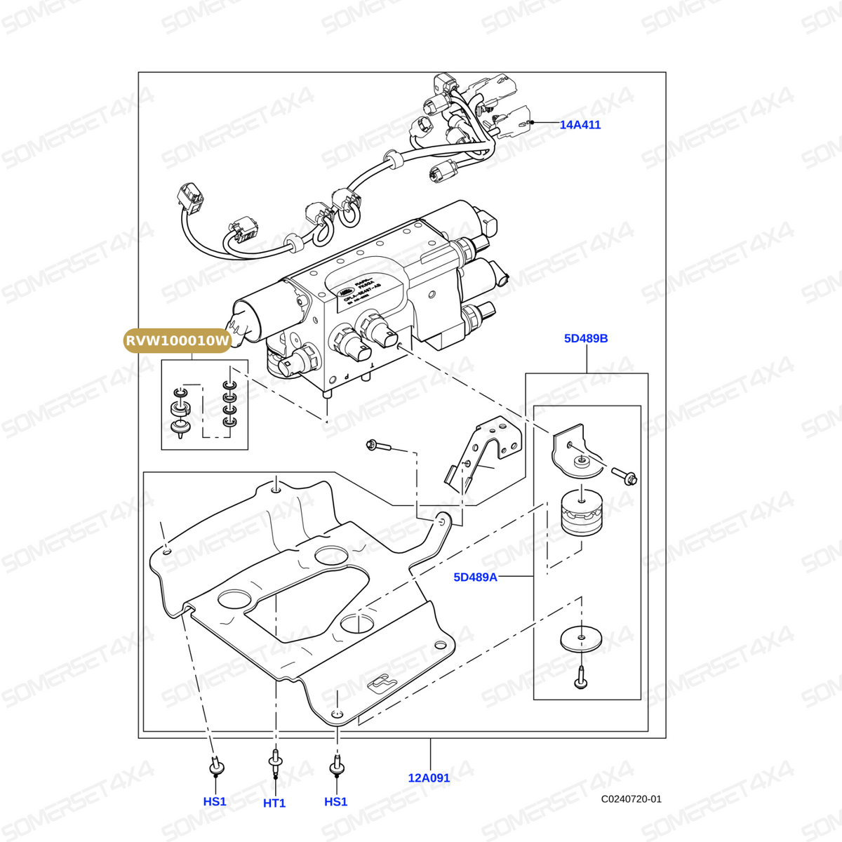 RVW100010W LAND ROVER - KIT - SEAL - ACE VALVE - BLOCK REPAIR From BWI