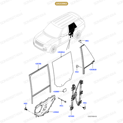 LR153962 LAND ROVER - REGULATOR AND MOTOR - WINDOW From ALLMAKES