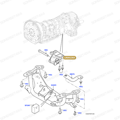 LR091364 LAND ROVER - INSULATOR - ENGINE SUPPORT From ALLMAKES