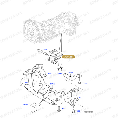 LR091364 LAND ROVER - INSULATOR - ENGINE SUPPORT From ALLMAKES