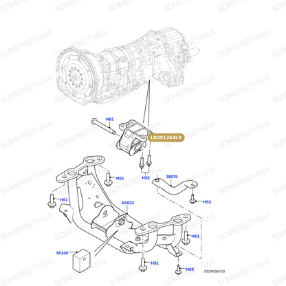 LR091364LR GENUINE LAND ROVER - INSULATOR - ENGINE SUPPORT