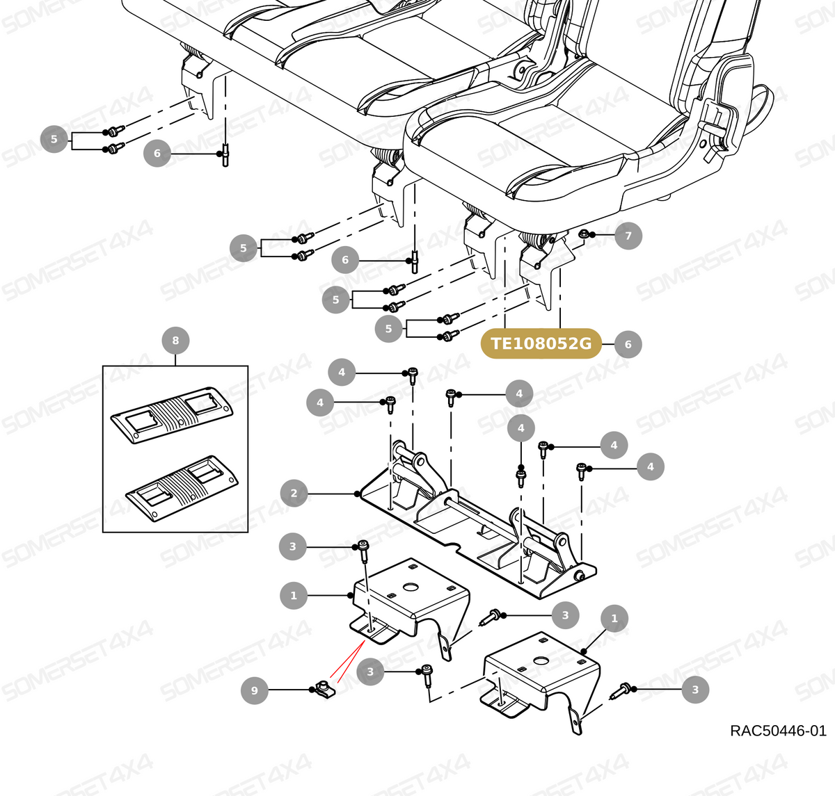 TE108052G LAND ROVER - STUD From PR2 ALLMAKES OE