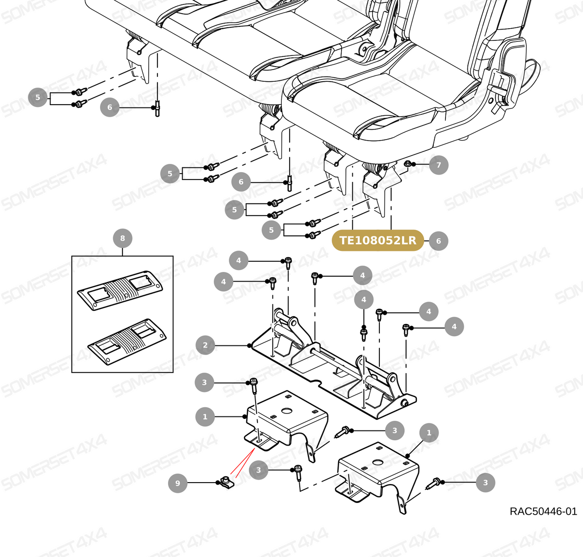 TE108052LR GENUINE LAND ROVER - STUD
