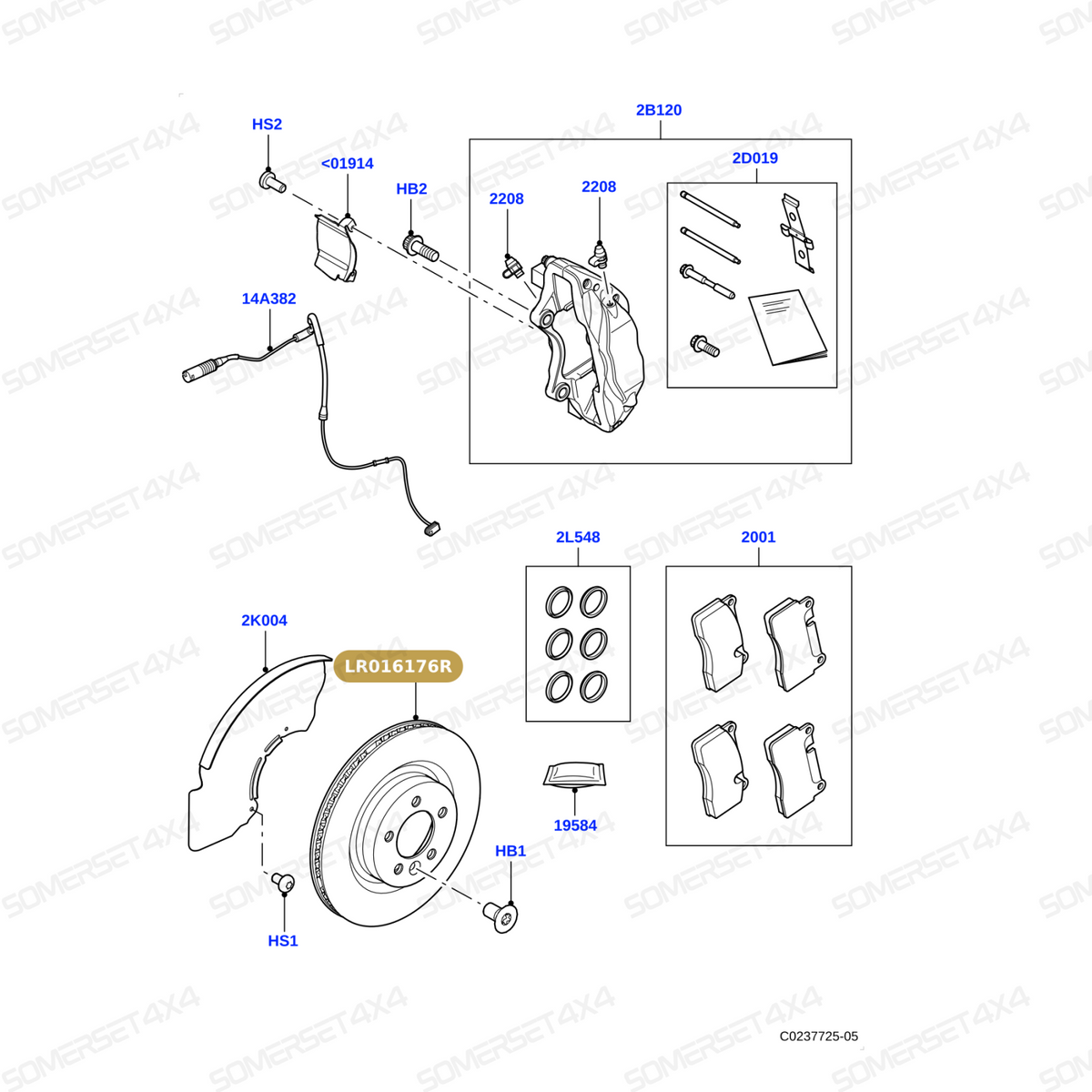 LR016176R LAND ROVER - BRAKE DISC From BRITPART