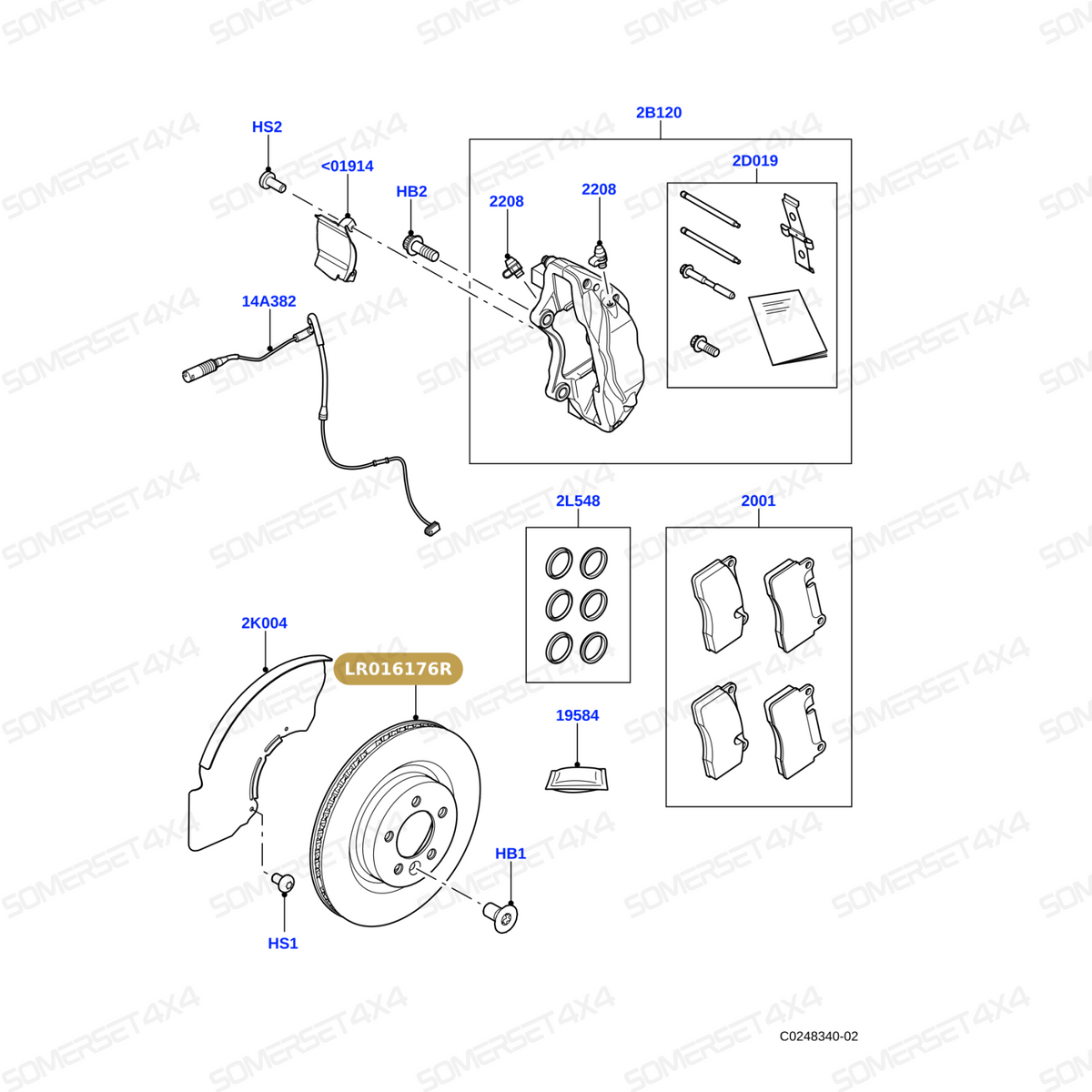 LR016176R LAND ROVER - BRAKE DISC From BRITPART
