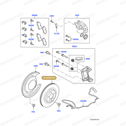 LR189047G LAND ROVER - BRAKE DISC - REAR - VENTED From DELPHI