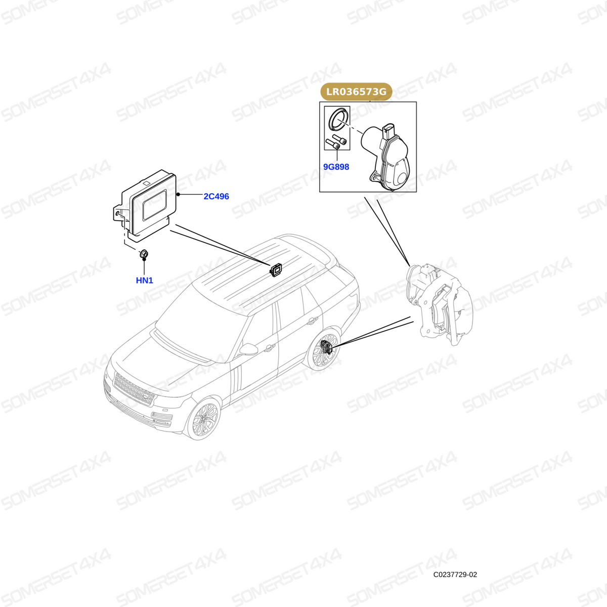 LR036573G LAND ROVER - MODULE - ELECTRIC PARKING BRAKE From PR2 ALLMAKES OE