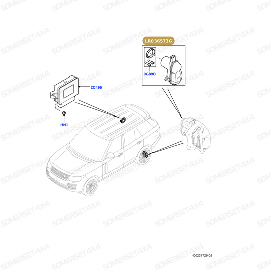 LR036573G LAND ROVER - MODULE - ELECTRIC PARKING BRAKE From PR2 ALLMAKES OE