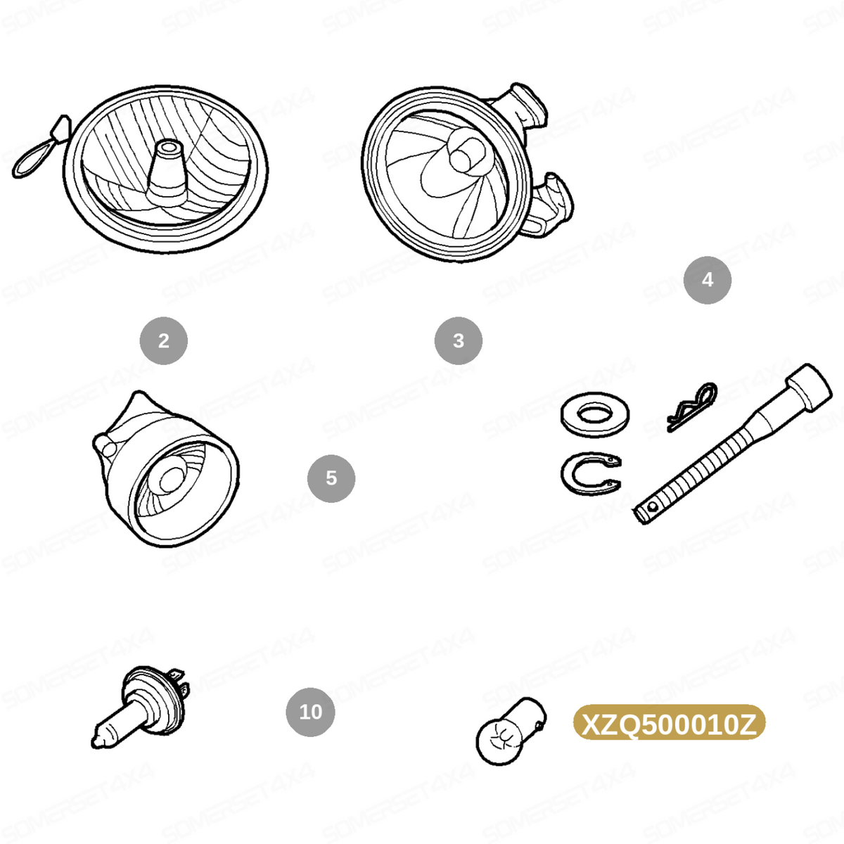 XZQ500010Z GENUINE LAND ROVER - BULB
