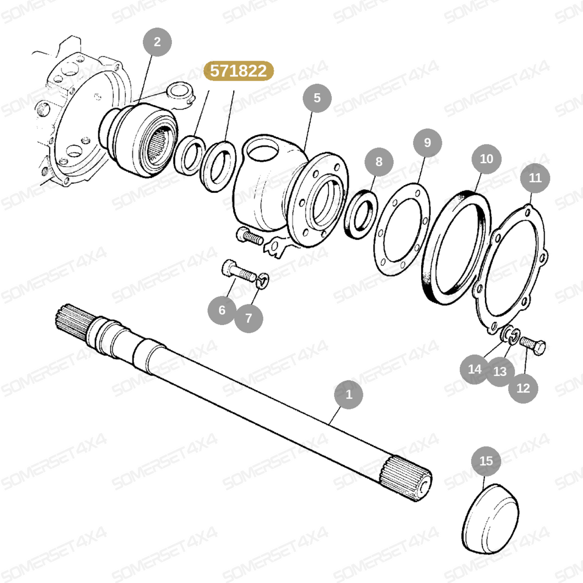 571822 LAND ROVER - THRUST SLEEVE From ALLMAKES