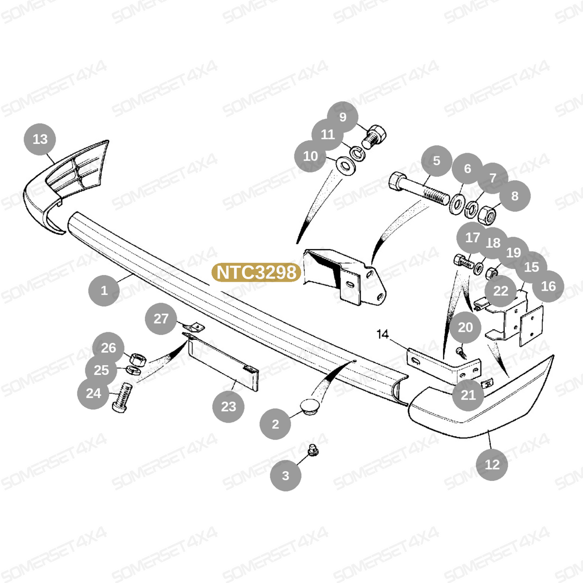 NTC3298 LAND ROVER - BRACKET MOUNTING From PR2 ALLMAKES OE