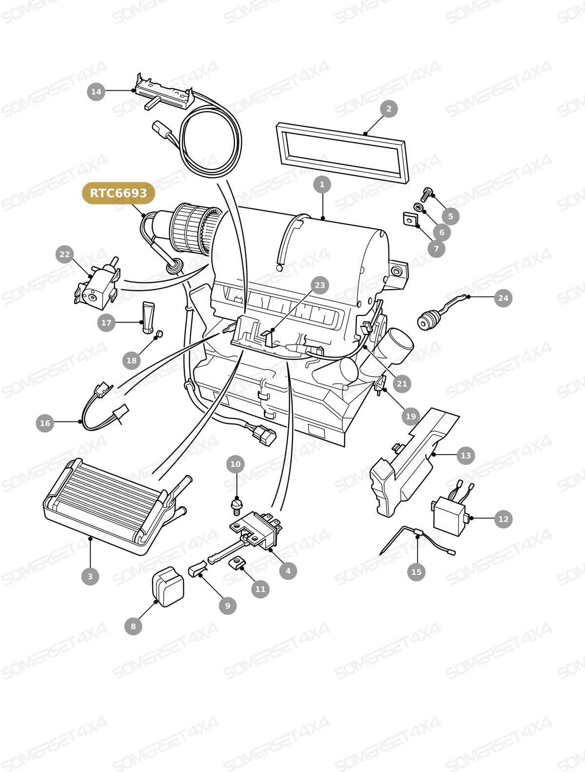 RTC6693 LAND ROVER - MOTOR/FAN ASSY WITHOUT ADAPTOR LEAD From ALLMAKES