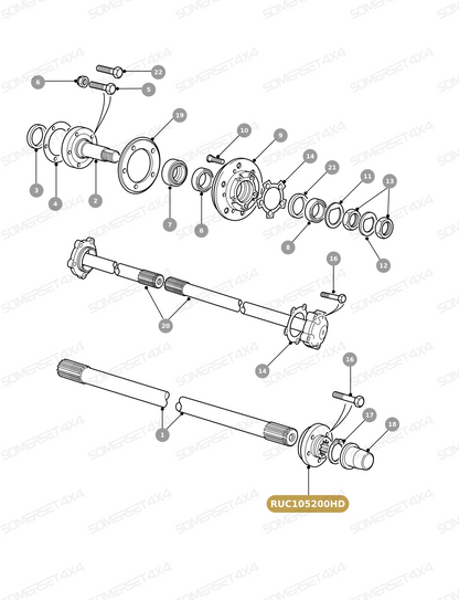 RUC105200HD LAND ROVER - DRIVE MEMBER - HEAVY DUTY From ALLMAKES