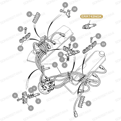 ERR743NGK LAND ROVER - SPARK PLUG - RRC - V8