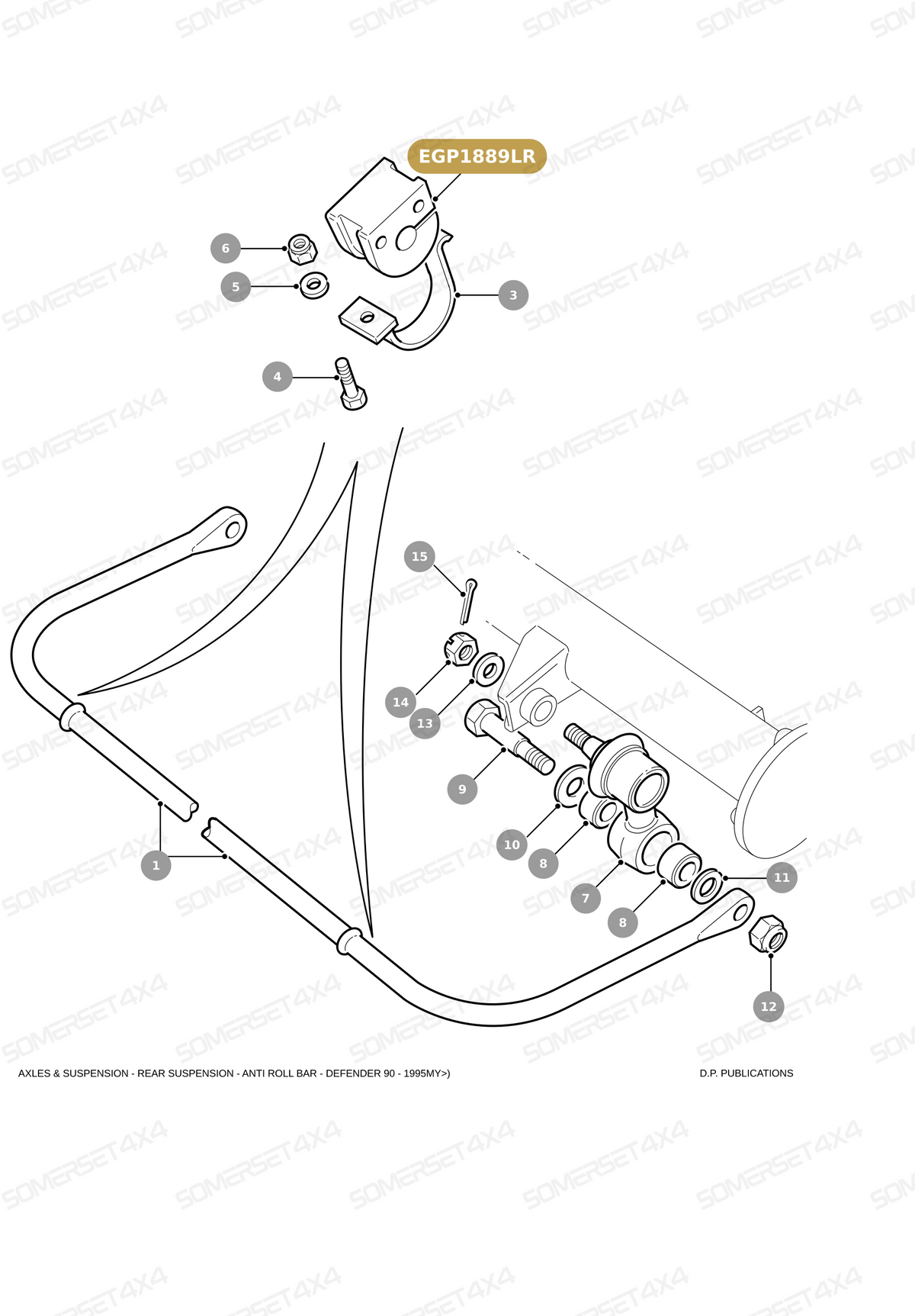 EGP1889LR GENUINE LAND ROVER - BUSH - STABILIZER BAR LINK