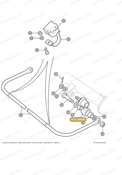 NTC1888G LAND ROVER - BALL JOINT FOR ANTI ROLL BAR From LEMFORDER