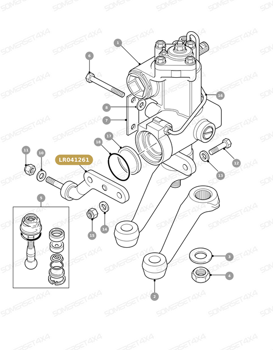 LR041261 LAND ROVER - TIE BAR - DEF 07> From ALLMAKES