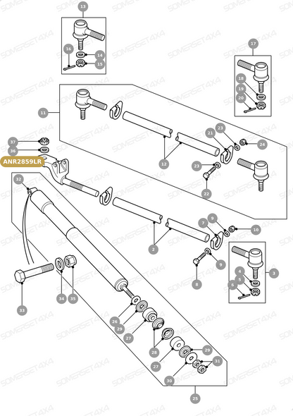 ANR2859LR GENUINE LAND ROVER - EYE END - CROSS ROD