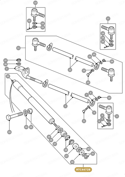 RTC4472B Land Rover Defender Britpart Steering Damper
