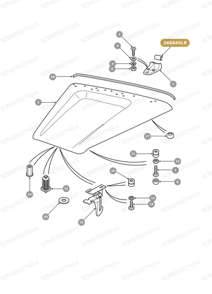 346849LR GENUINE LAND ROVER - BUSH