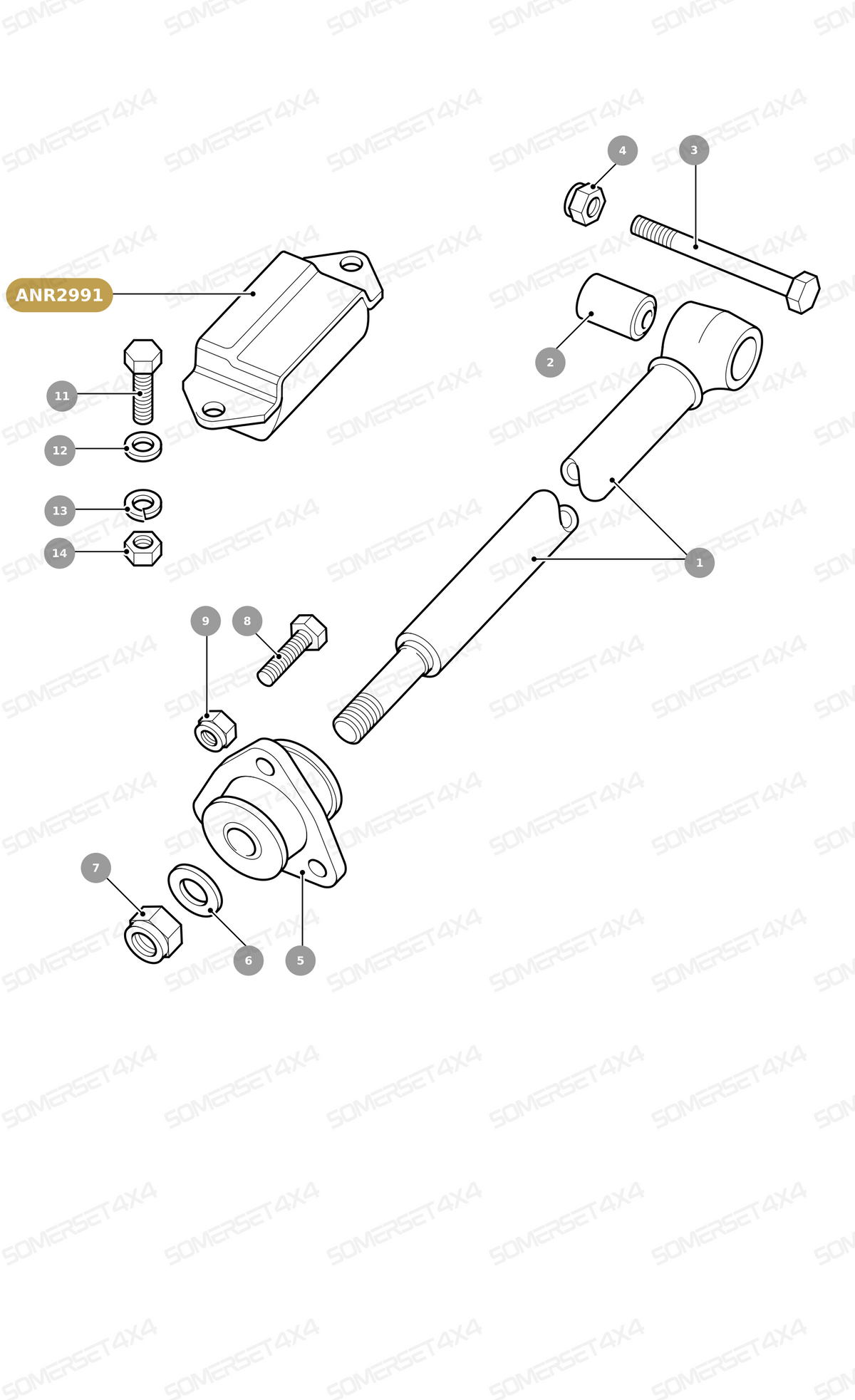ANR2991 LAND ROVER - BUMP STOP - REAR From ALLMAKES