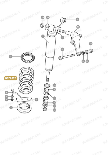 NTC8572 LAND ROVER - COIL SPRING - REAR From ALLMAKES