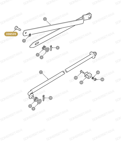 336535 LAND ROVER - PIVOT PIN From ALLMAKES