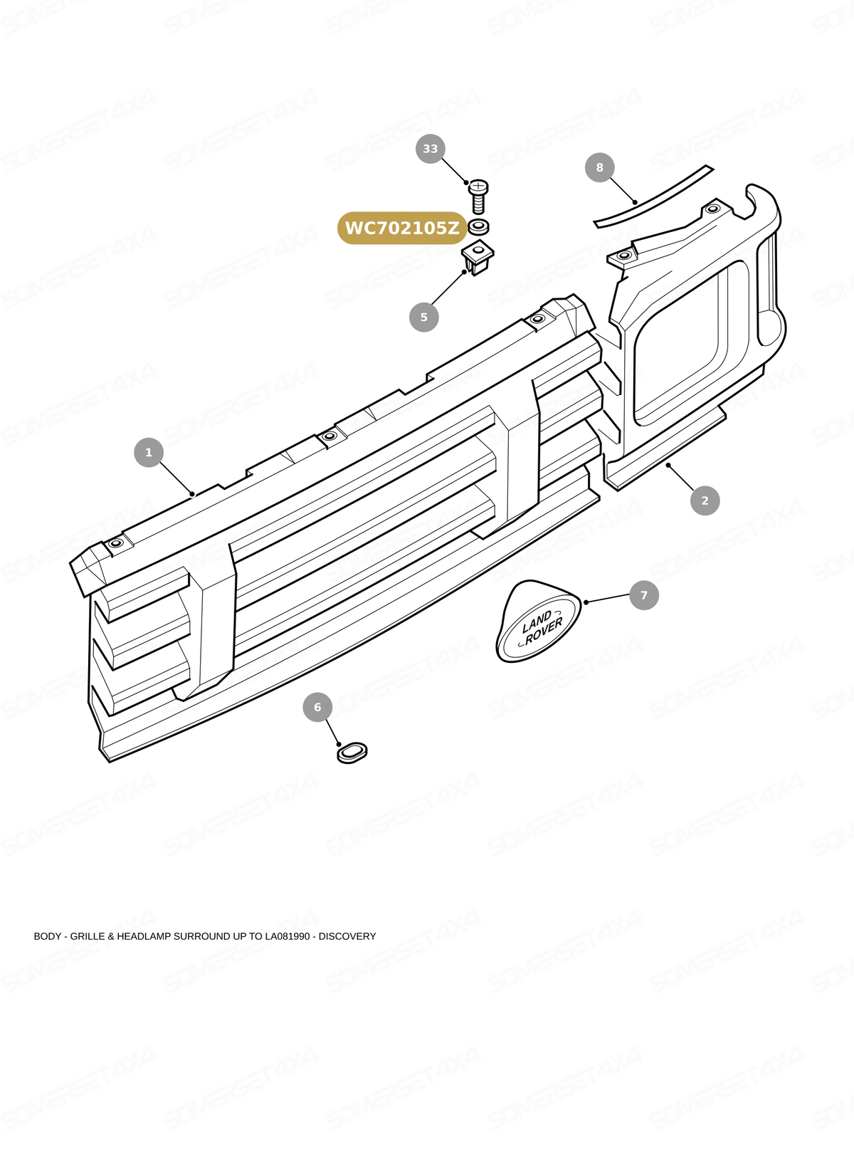 WC702105Z GENUINE LAND ROVER - WASHER