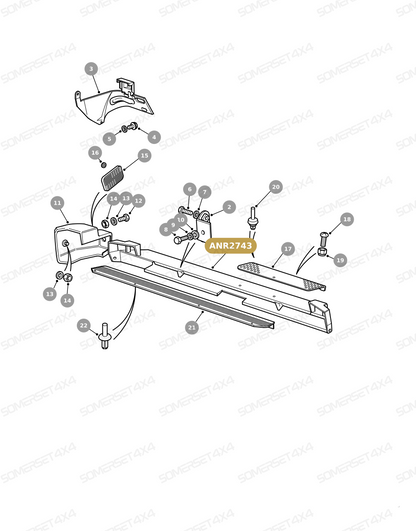 ANR2743 LAND ROVER - BUMPER ASSY - REAR From ALLMAKES
