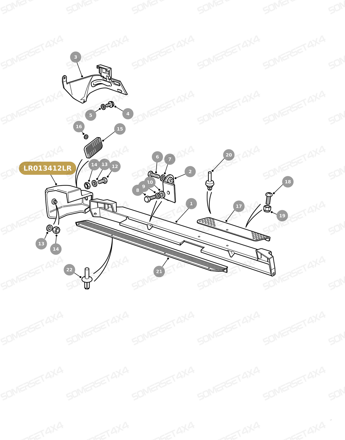 LR013412LR GENUINE LAND ROVER - MOULDING - BUMPER PROTECTION