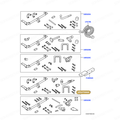 VPLVT0069 LAND ROVER - TOW BAR KIT - QUICK RELEASE - EVOQUE From WITTER