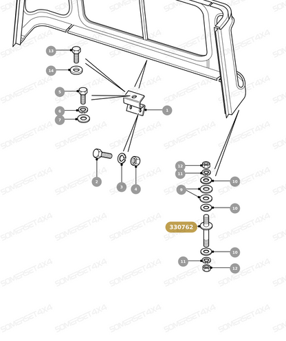 330762 LAND ROVER - MOUNTING STUD From ALLMAKES