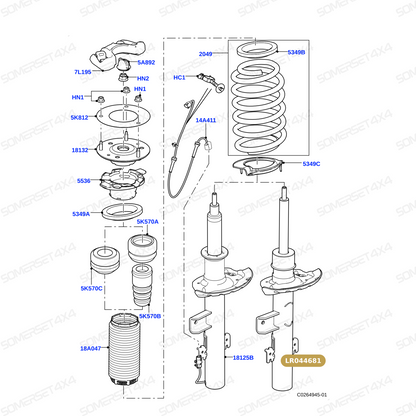 LR044681 LAND ROVER - SHOCK ABSORBER - LH From BILSTEIN