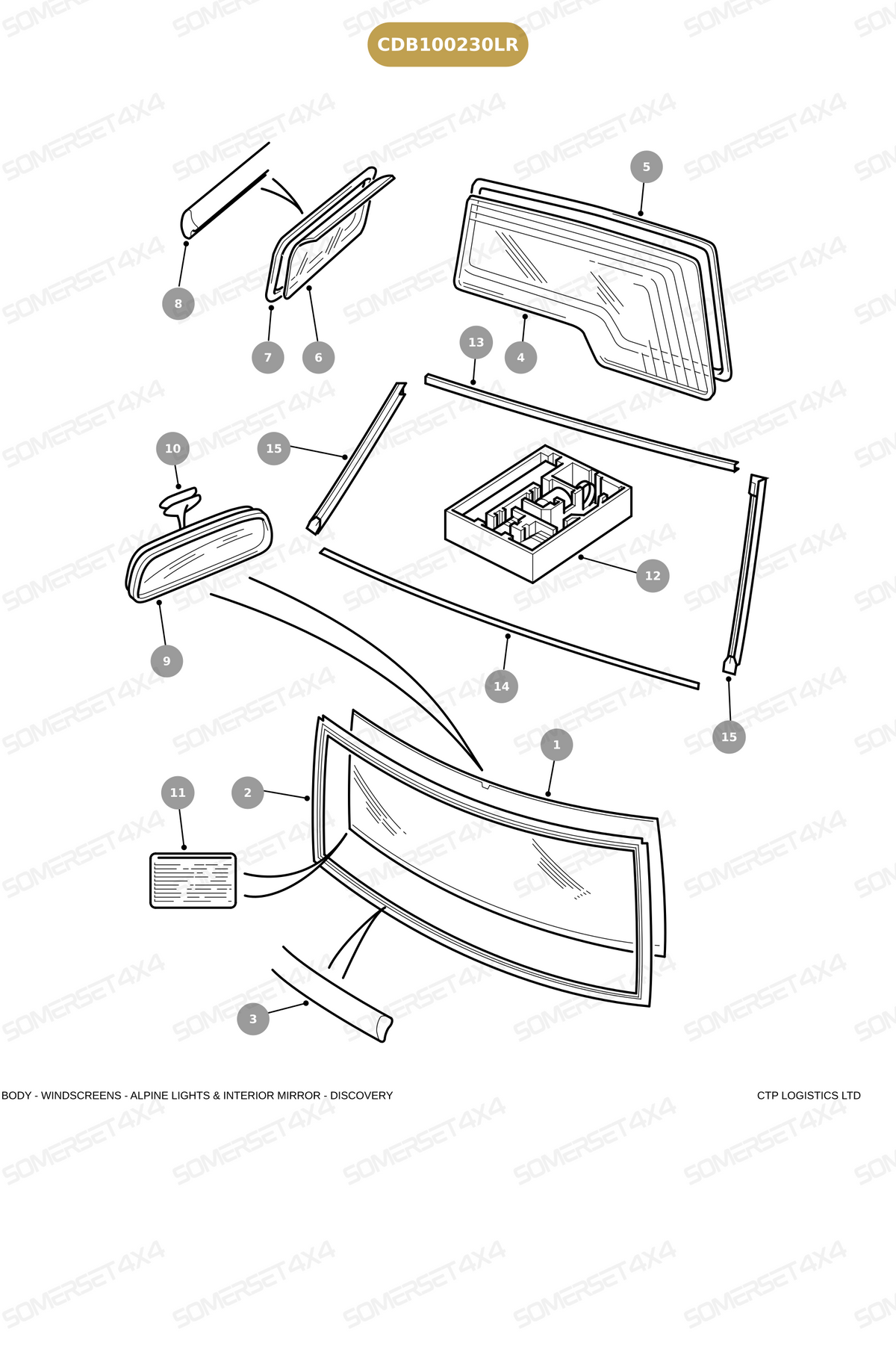 CDB100230LR GENUINE LAND ROVER - WEATHERSTRIP - DOOR OPENING