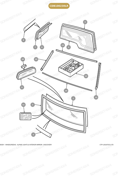 CDB100230LR GENUINE LAND ROVER - WEATHERSTRIP - DOOR OPENING
