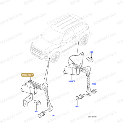 LR024217 LAND ROVER - SENSOR ASSY - RANGE ROVER EVOQUE - LH - FRONT From ALLMAKES