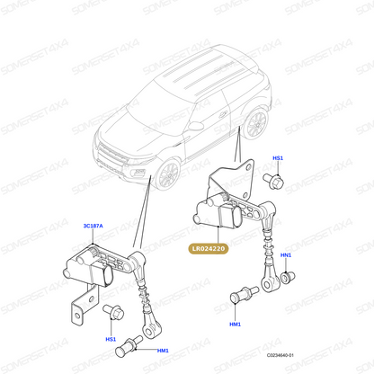 LR024220 LAND ROVER - SENSOR ASSY - RANGE ROVER EVOQUE - RH REAR From ALLMAKES