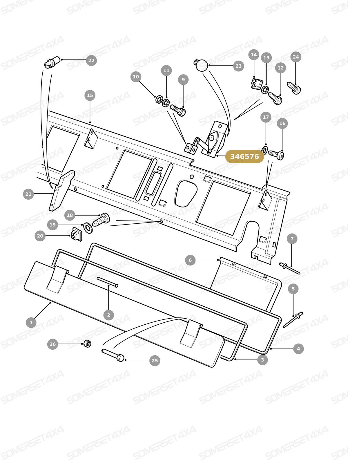346576 LAND ROVER - VENT ASSY MECHANISM From PR2 ALLMAKES OE