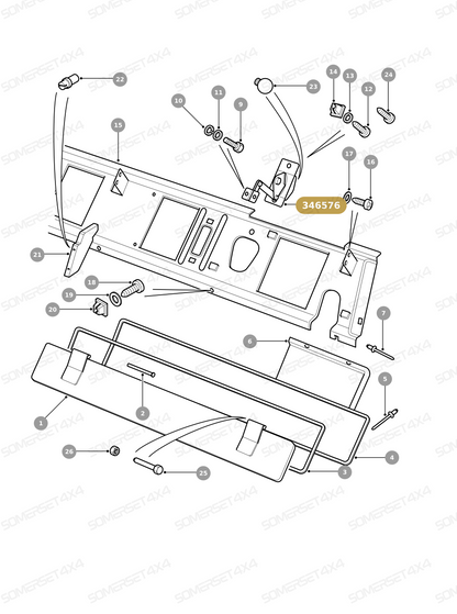 346576 LAND ROVER - VENT ASSY MECHANISM From PR2 ALLMAKES OE