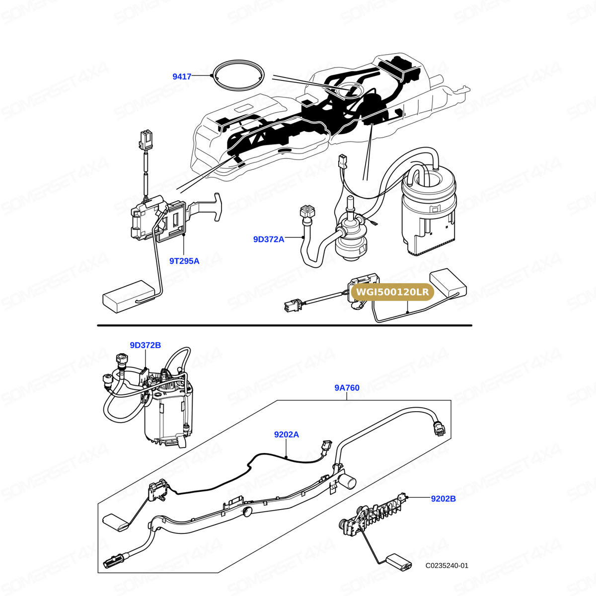 WGI500120LR GENUINE LAND ROVER - SENDER - FUEL TANK